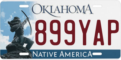 OK license plate 899YAP