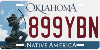 OK license plate 899YBN