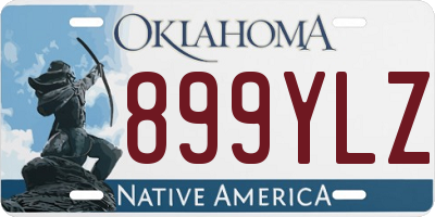 OK license plate 899YLZ