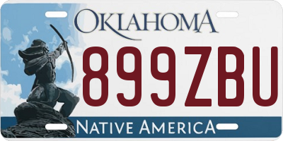OK license plate 899ZBU