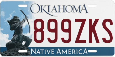 OK license plate 899ZKS