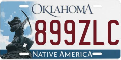 OK license plate 899ZLC