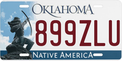 OK license plate 899ZLU