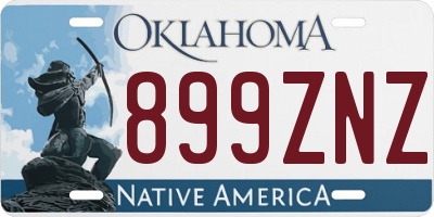 OK license plate 899ZNZ