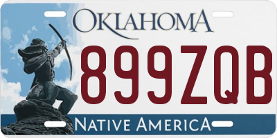 OK license plate 899ZQB
