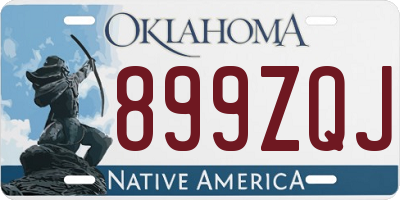 OK license plate 899ZQJ