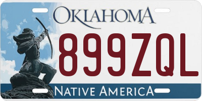 OK license plate 899ZQL