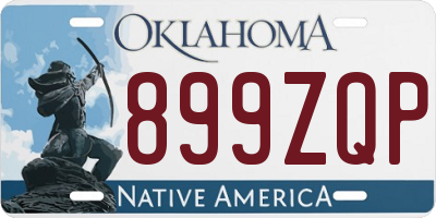OK license plate 899ZQP