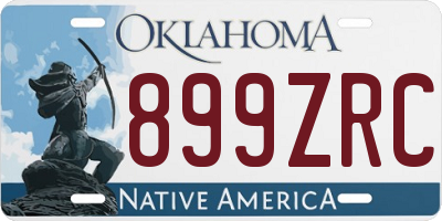 OK license plate 899ZRC