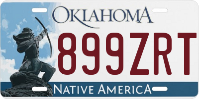 OK license plate 899ZRT
