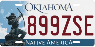 OK license plate 899ZSE