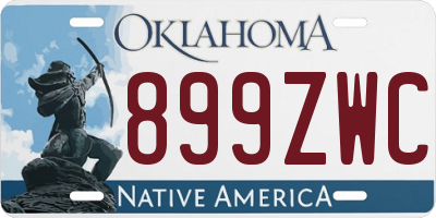OK license plate 899ZWC