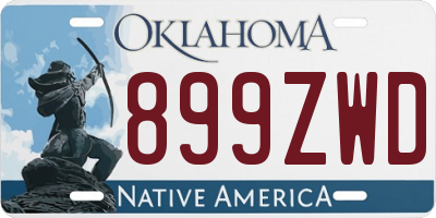 OK license plate 899ZWD