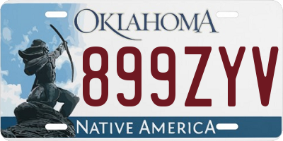 OK license plate 899ZYV