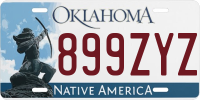 OK license plate 899ZYZ