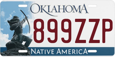 OK license plate 899ZZP