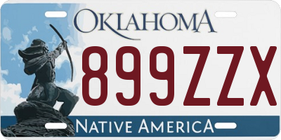 OK license plate 899ZZX