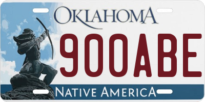 OK license plate 900ABE