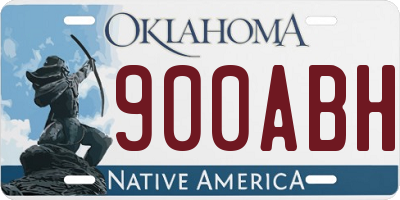 OK license plate 900ABH