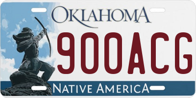 OK license plate 900ACG