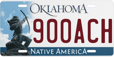 OK license plate 900ACH