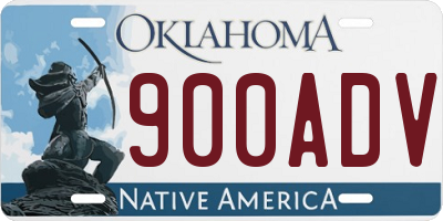OK license plate 900ADV