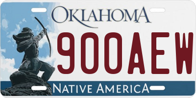 OK license plate 900AEW