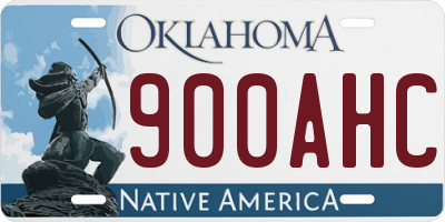 OK license plate 900AHC