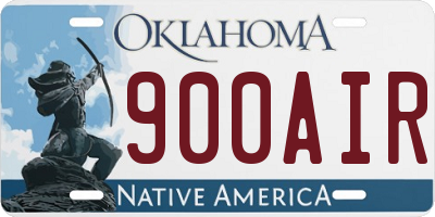 OK license plate 900AIR