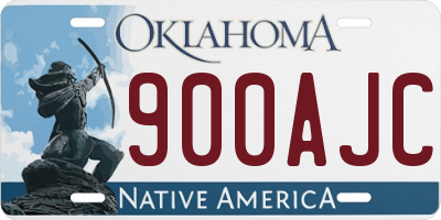 OK license plate 900AJC