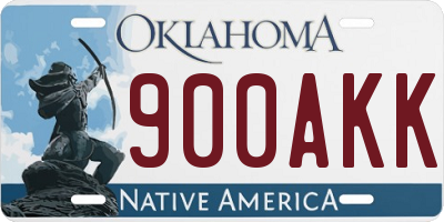 OK license plate 900AKK
