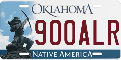 OK license plate 900ALR