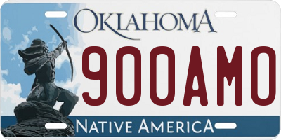 OK license plate 900AMO
