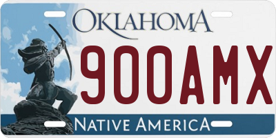 OK license plate 900AMX