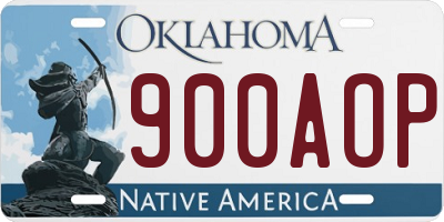 OK license plate 900AOP