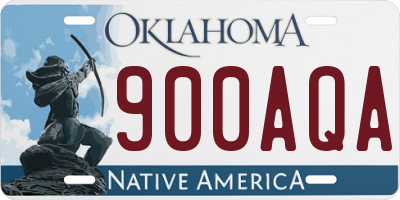 OK license plate 900AQA