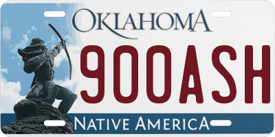 OK license plate 900ASH