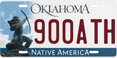 OK license plate 900ATH