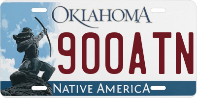 OK license plate 900ATN