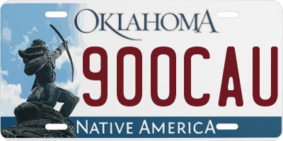 OK license plate 900CAU