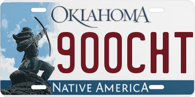 OK license plate 900CHT