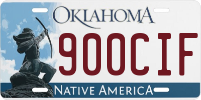 OK license plate 900CIF