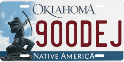 OK license plate 900DEJ