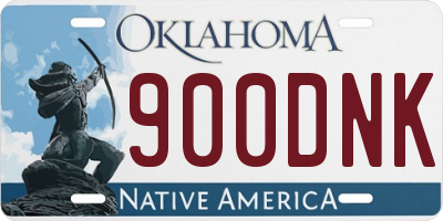 OK license plate 900DNK