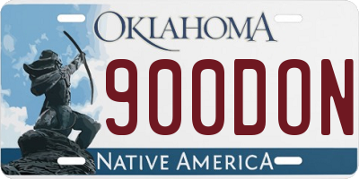 OK license plate 900DON