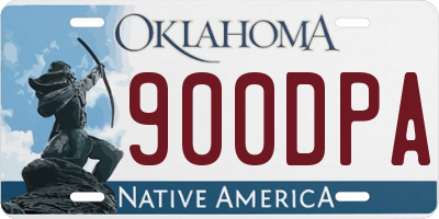 OK license plate 900DPA