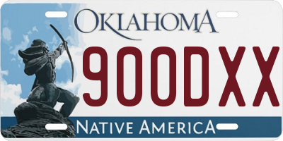 OK license plate 900DXX