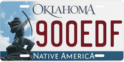 OK license plate 900EDF