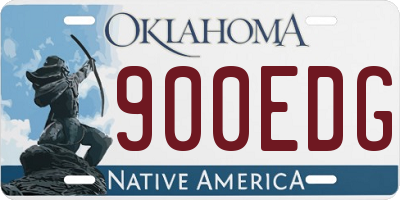 OK license plate 900EDG