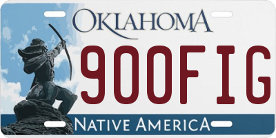 OK license plate 900FIG